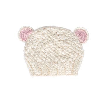 Acorn Kids Bear Beanie Cream in Cream