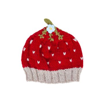 Acorn Kids Strawberry Beanie in Red