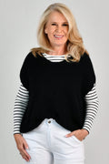 LA SOFIA VLST327 (5211) - WILMA WOOL TOP - BLACK in Black