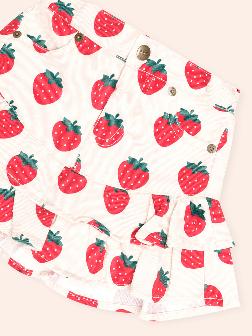 HUXBABY STRAWBERRY TIERED SKIRT in MULTI STRAWBERRY