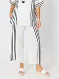 Clarity Sevilla Stripe Print Pant - White/Black in White/Black