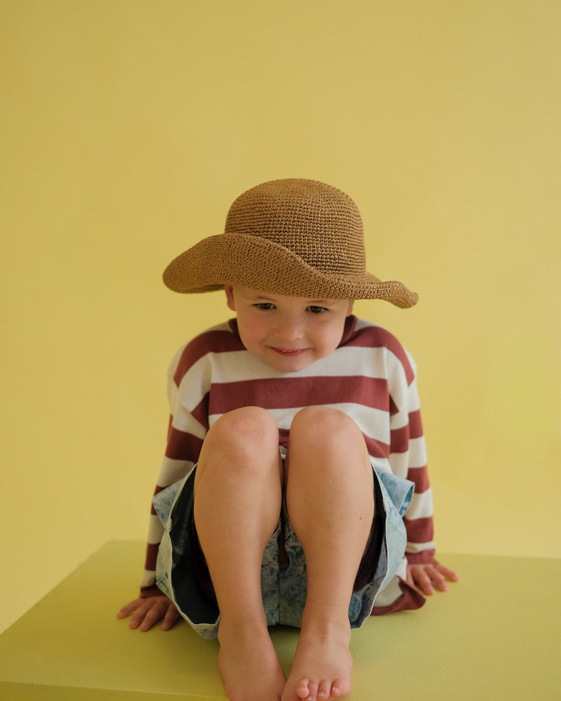 Grown Crochet Adjustable Hat - Natural in Default Title