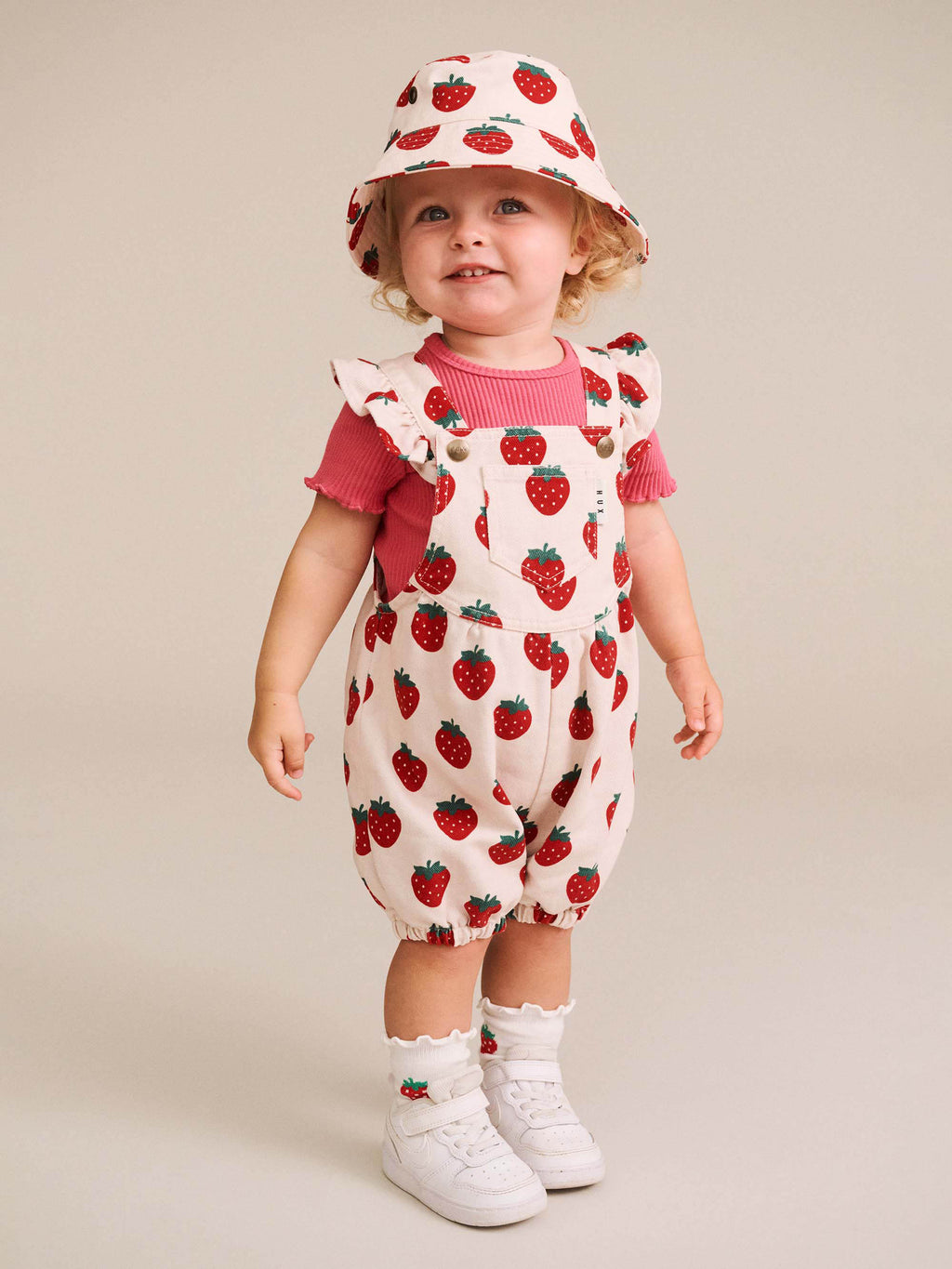 HUXBABY STRAWBERRY BUCKET HAT in MULTI STRAWBERRY