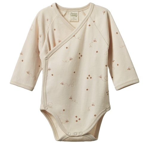 Nature Baby - L/S Kimono Bodysuit - Bumble Bee (NBW25)