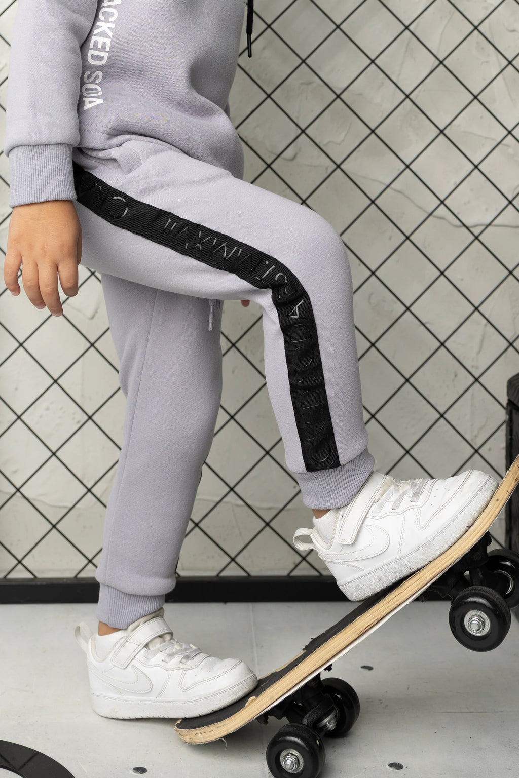 Cracked Soda - Milo Black Stripe Trackpant