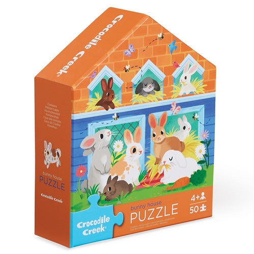 Crocodile Creek - Flat House Puzzle 50pc - Bunny House