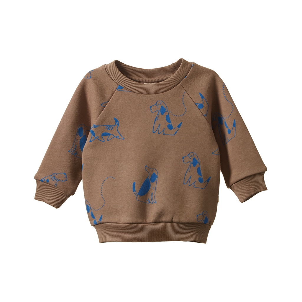 Nature Baby Emerson Sweater in Dog Walks Print