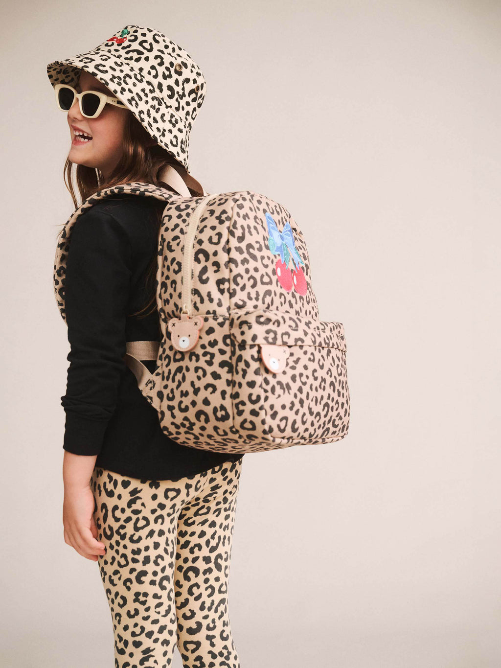 HUXBABY LEOPARD CHERRY BACKPACK in ANIMAL