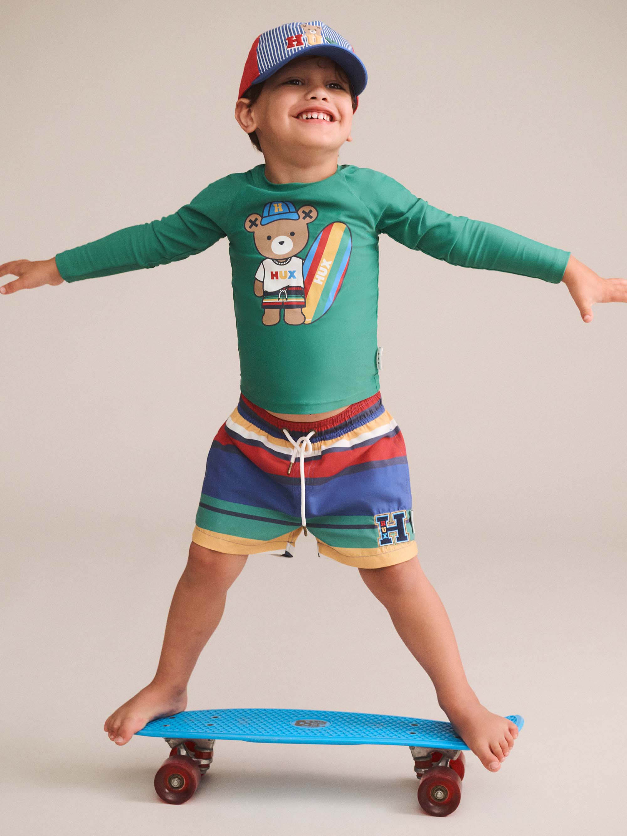 HUXBABY SURFER HUX RASHIE in VINTAGE GREEN
