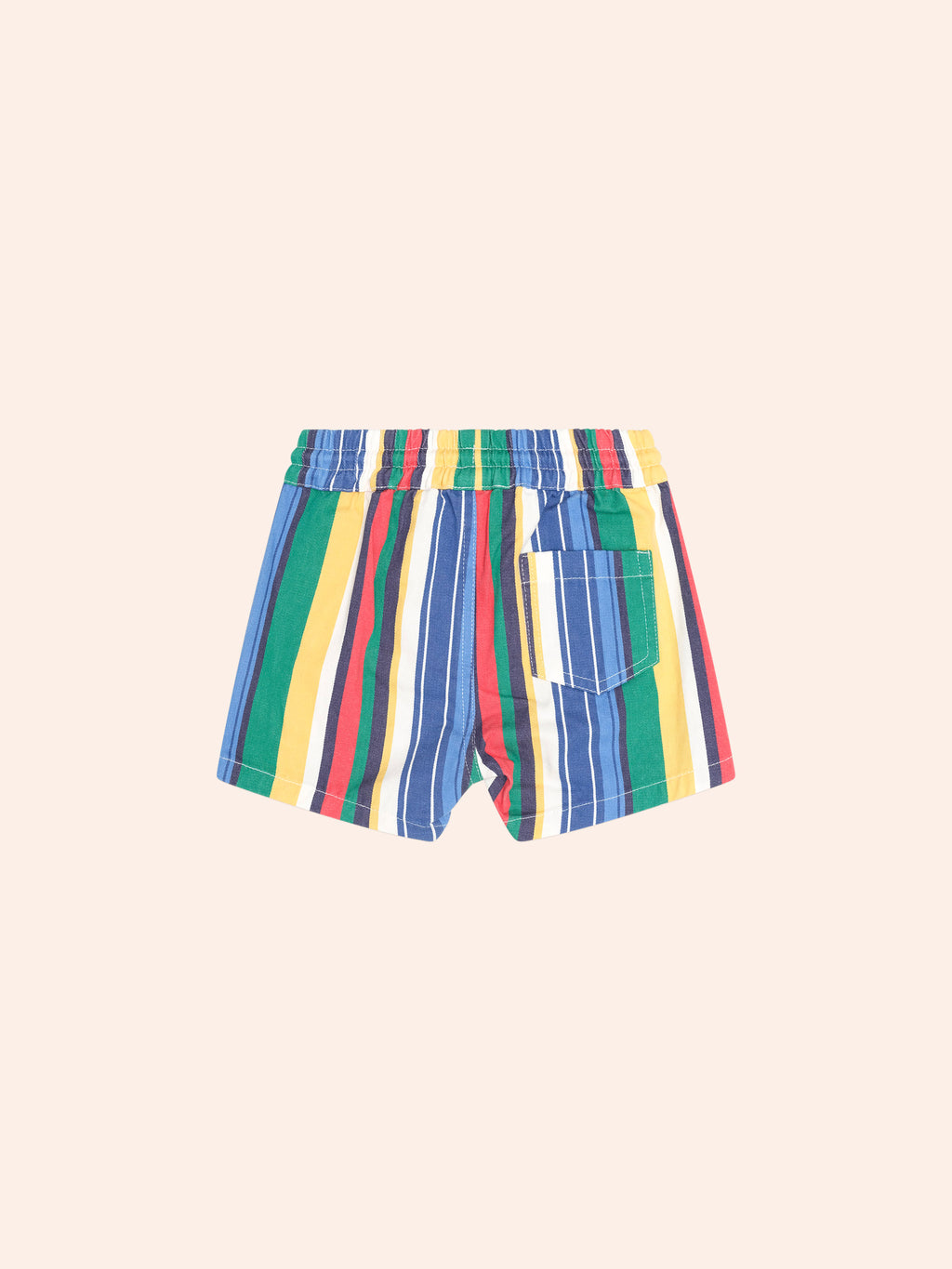 HUXBABY VARIEGATED STRIPE DRAWCORD SHORT in MULTI