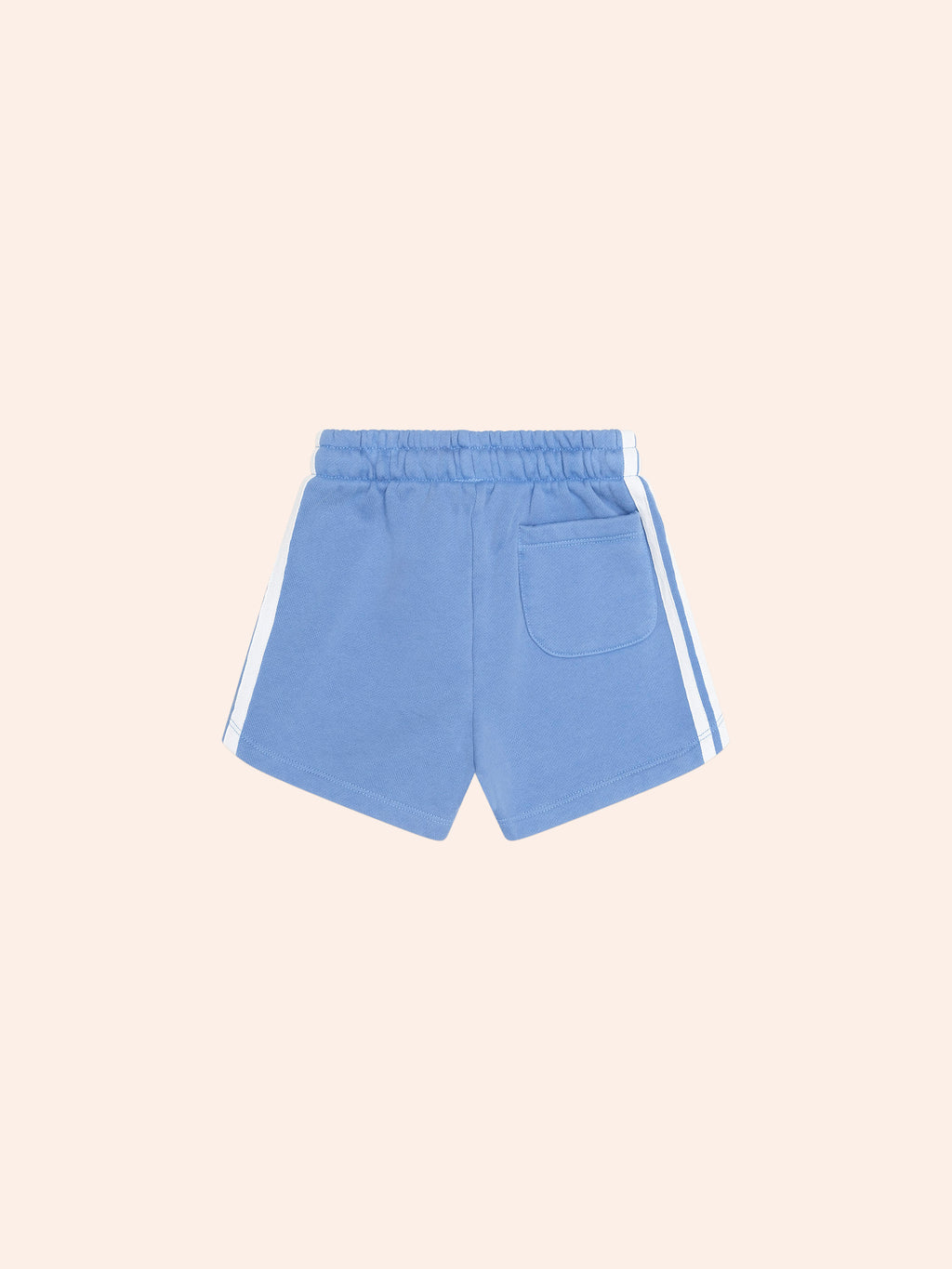 HUXBABY BALLER DINO SPORTY STRIPE SHORT in VINTAGE BLUE GARMENT DYE
