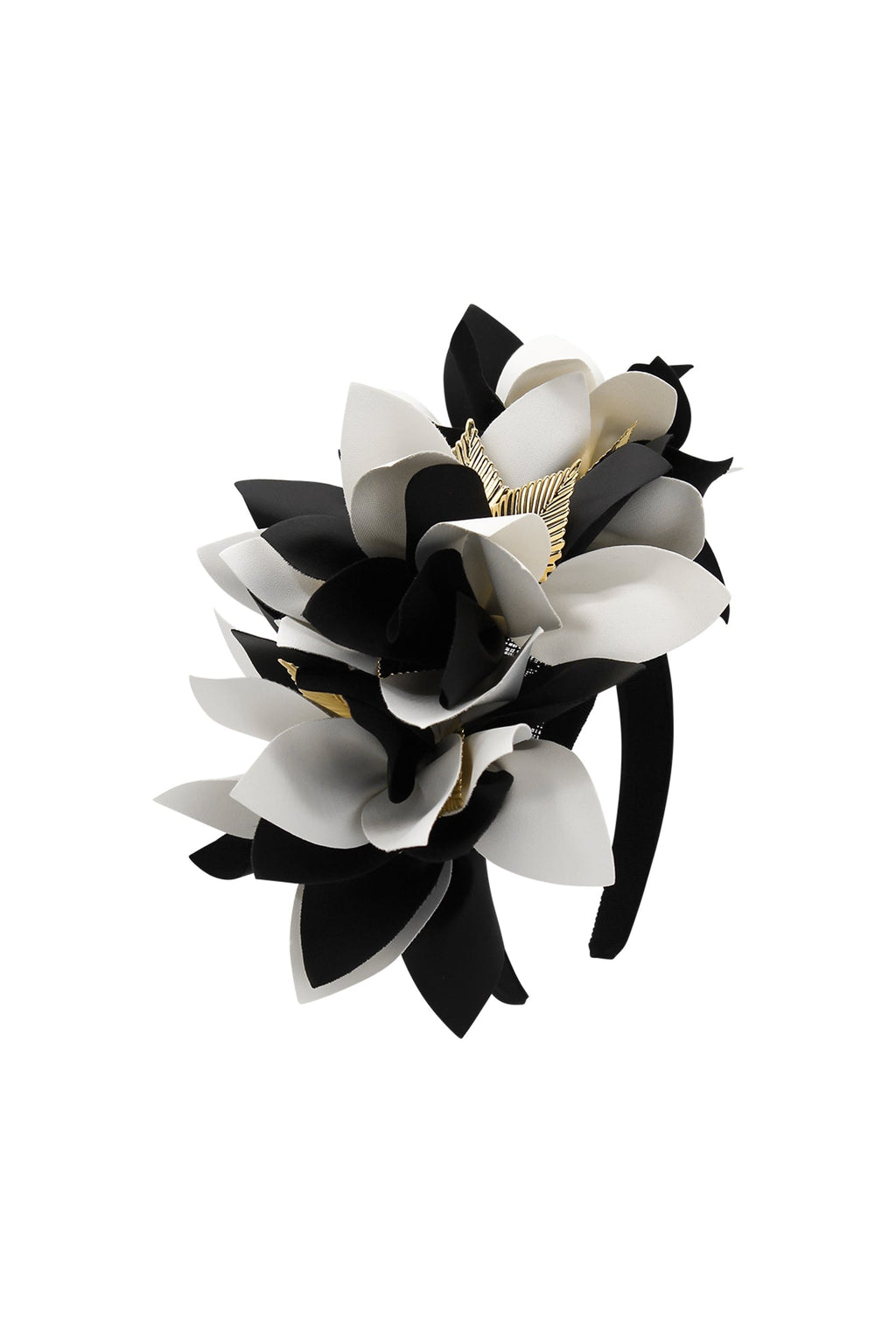 Morgan & Taylor Devon Headpiece in Black and White in black
