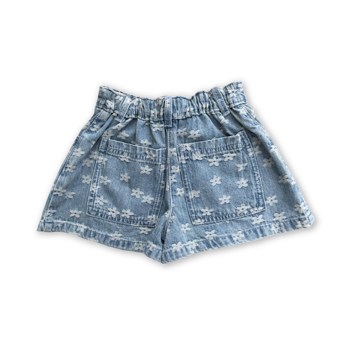 Grown Daisy Denim Swing Shorts in Single