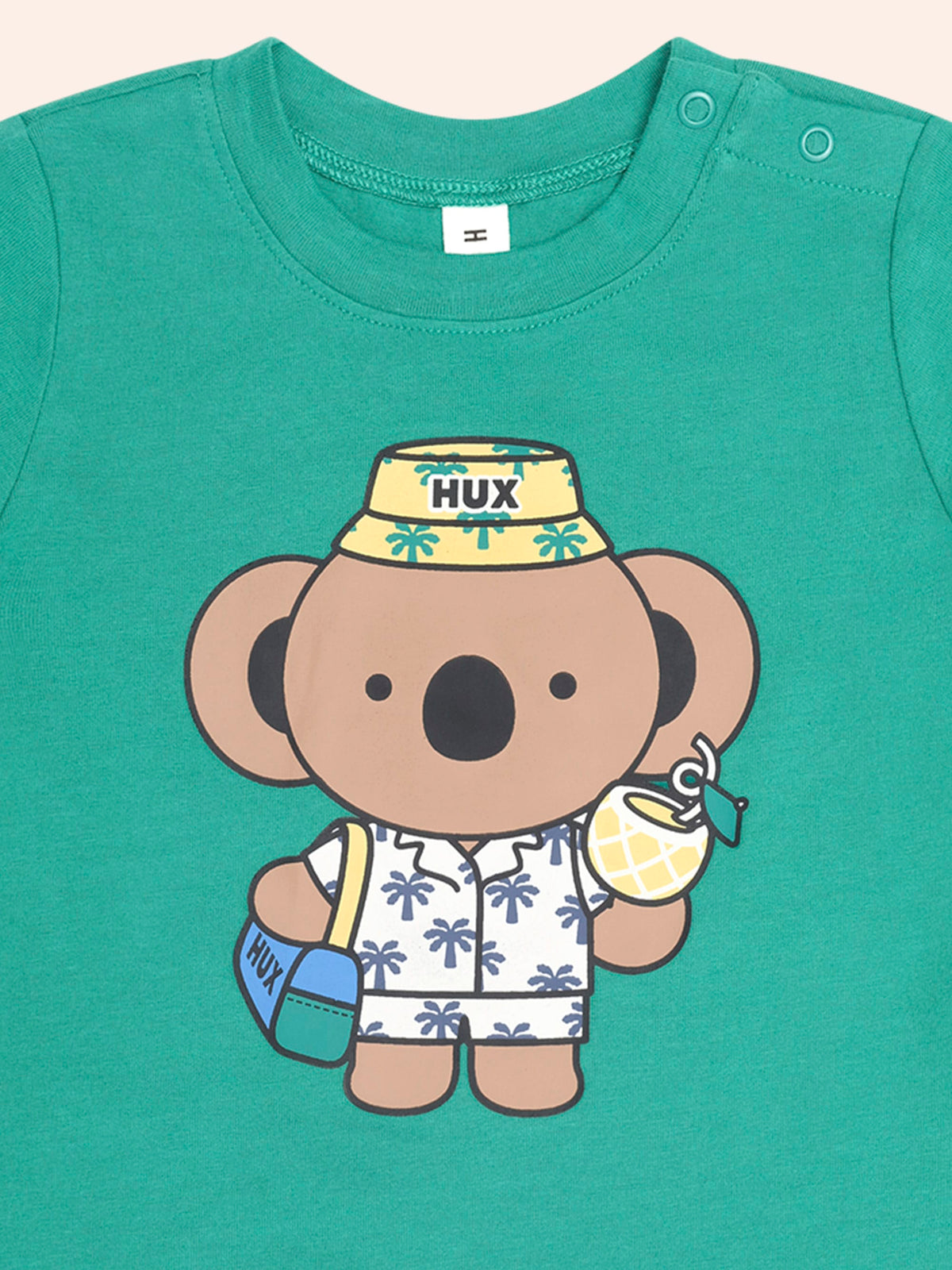 HUXBABY Vacay Kel Tee in VINTAGE GREEN