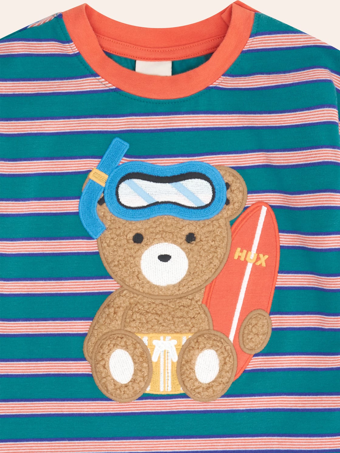 HUXBABY Snorkel Sitting Hux Stripe Drop Shoulder Tee in Single