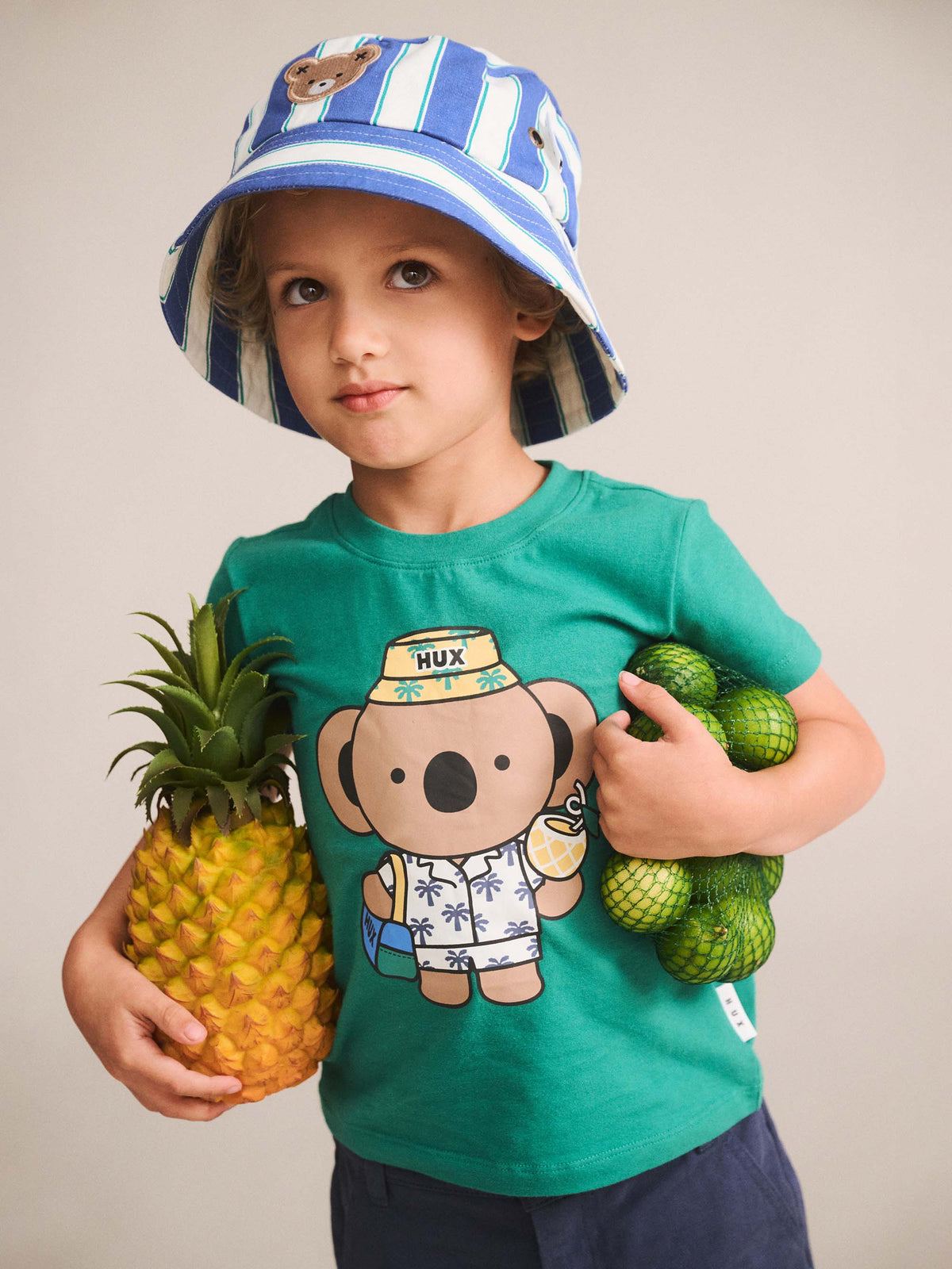 HUXBABY Vacay Kel Tee in VINTAGE GREEN