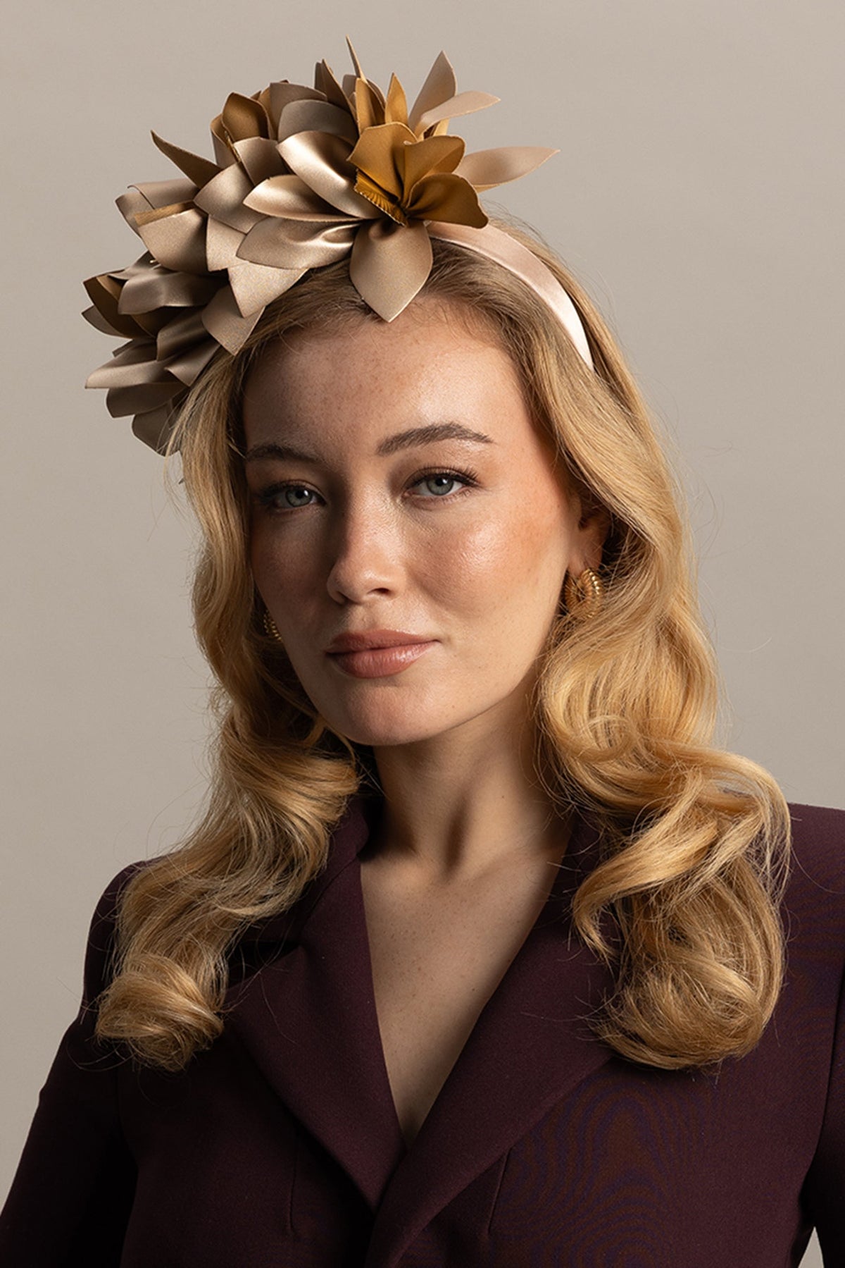Morgan & Taylor Devon Headpiece in Gold in gold