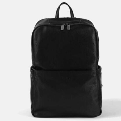 Oioi - Multitasker Nappy Backpack - Black Vegan Leather