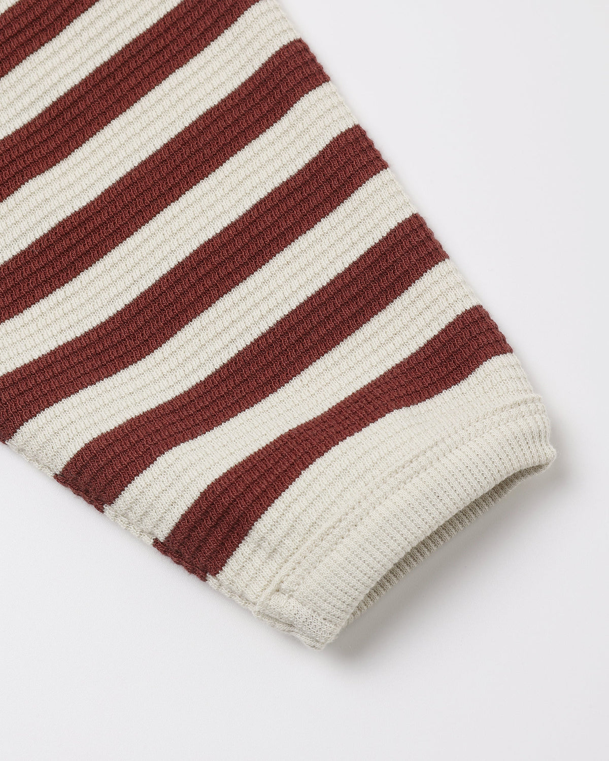 Quincy Mae Waffle Slouch Set Black Cherry Stripe in BLACK-CHERRY