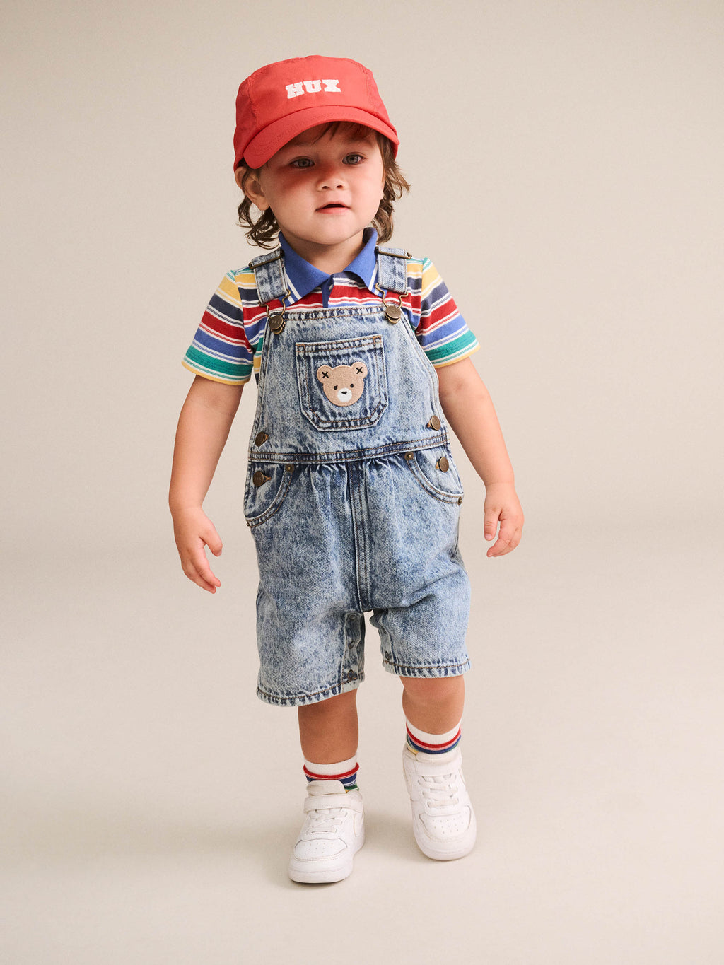 HUXBABY RACER RED EMB HAT in RACER RED