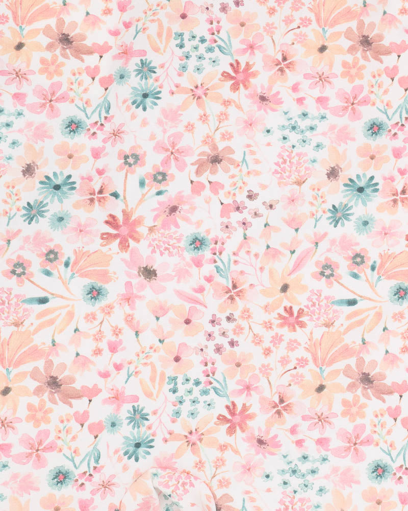 Bébé by Minihaha Fern Floral Organic Zipsuit in MULTI