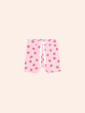 HUXBABY STRAWBERRY PRINT RIB BIKE SHORT in STRAWBERRY PRINT