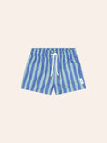 HUXBABY Tropical Vacay Stripe Boardshort in COBALT/GREEN