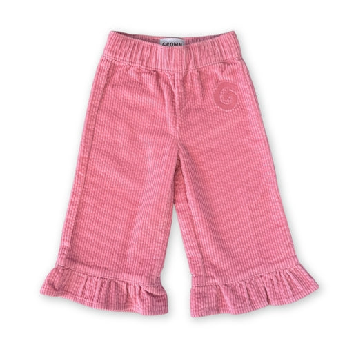 Grown - Organic Cord Frill Pant - Sorbet