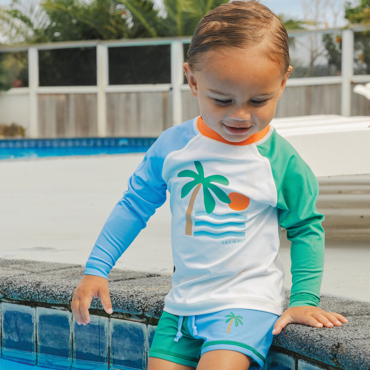 Crywolf BABY RASH VEST Seaside Colourblock in Single