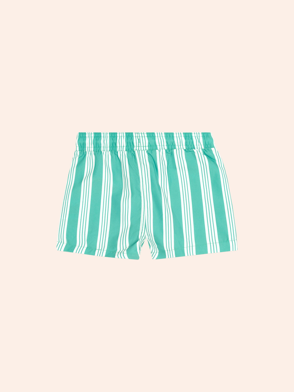 HUXBABY VINTAGE GREEN STRIPE BOARDSHORT in VINTAGE GREEN/ALMOND MILK STRIPE