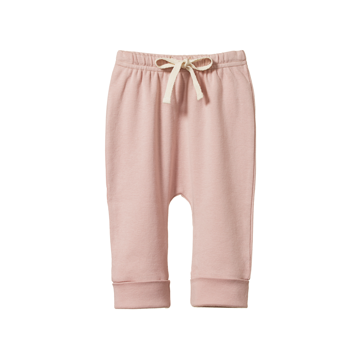 Nature Baby Cotton Drawstring Pants in Rose Dust