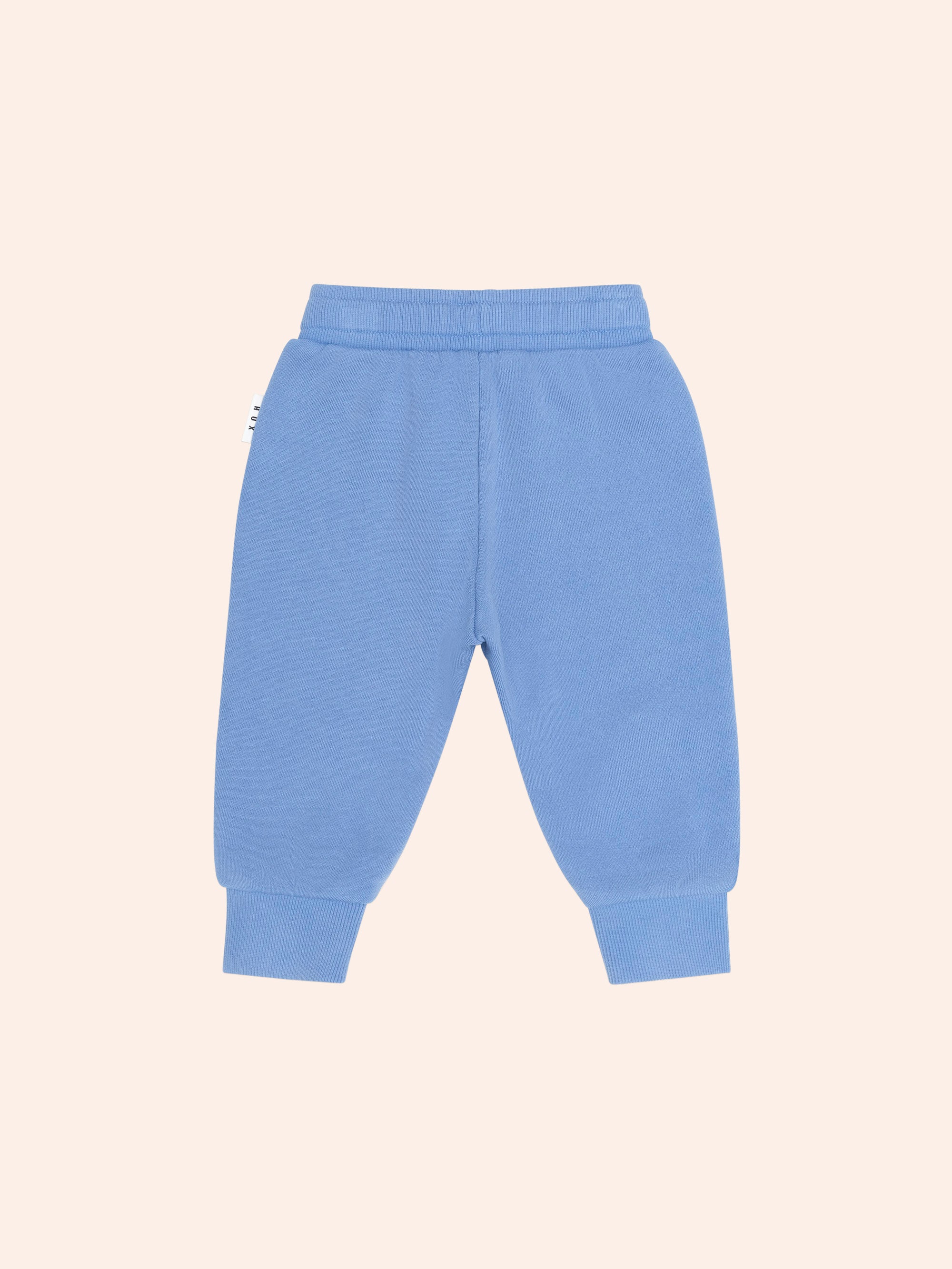 HUXBABY BALLER DINO SPORTY STRIPE SWEATPANT in VINTAGE BLUE GARMENT DYE