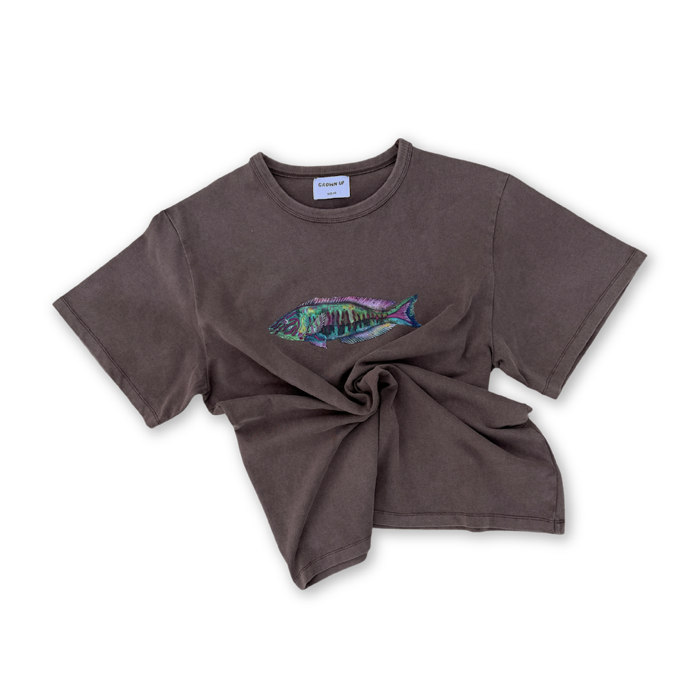 Grown Ladies Parrot Fish Tee - Dune in Single