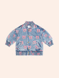 HUXBABY DREAMY DENIM CHERRY JACKET in MULTI DENIM