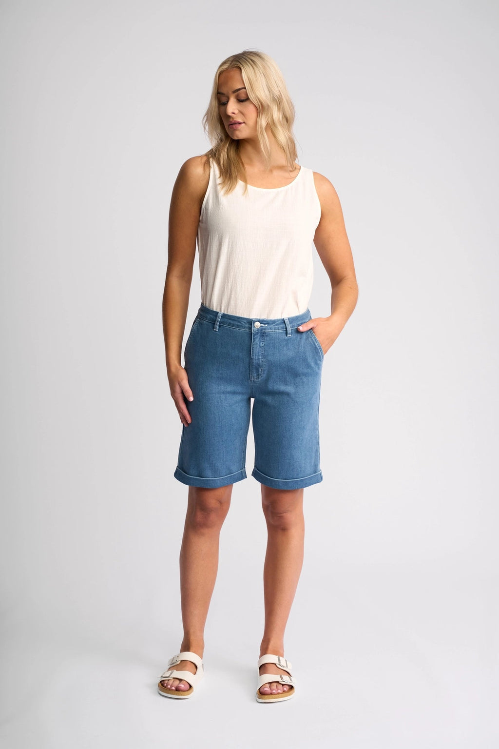 Vassalli Havana Short - Blue Hue Denim in Blue Hue Denim