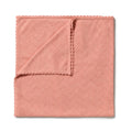 Wilson and Frenchy Petal Pink Organic Knitted Pointelle Blanket in Petal Pink