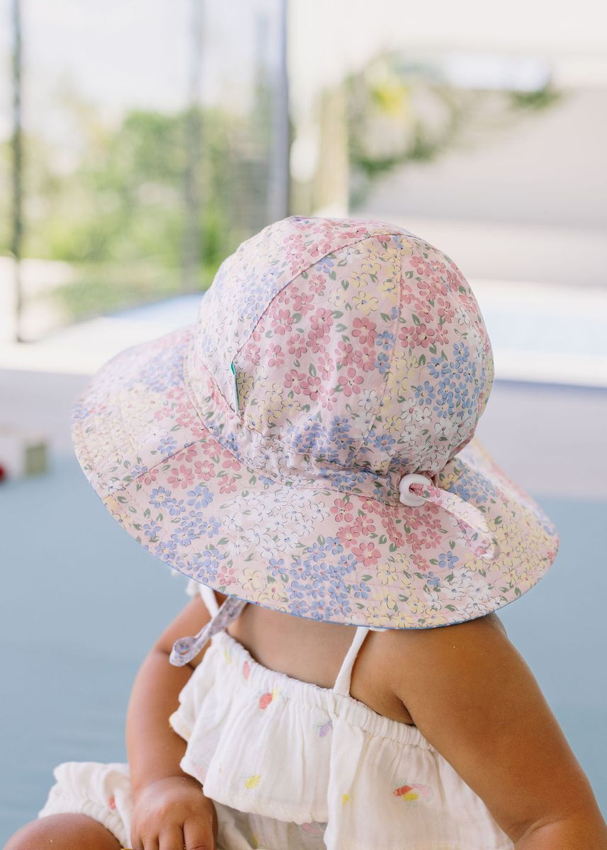 Acorn Kids Sophie Wide Brim Sunhat in Pink and Multi