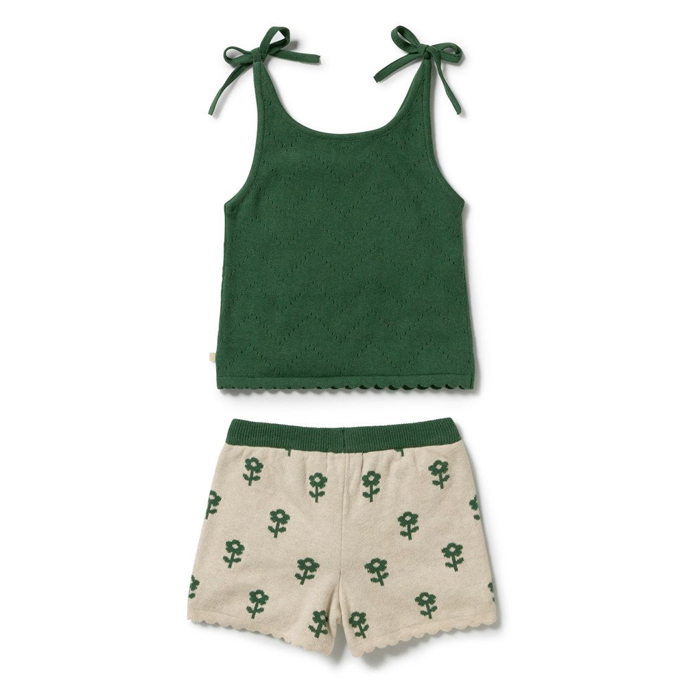 Wilson and Frenchy Fleur Organic Knitted Jacquard Set in Fleur