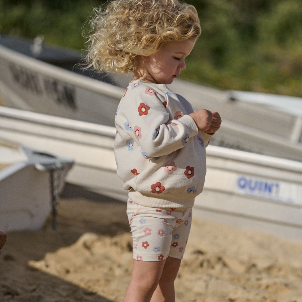 Nature Baby Emerson Sweater in Flora Stamp Print