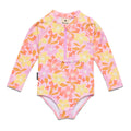 Crywolf LONG SLEEVE SWIMSUIT Hibiscus Daze in Single