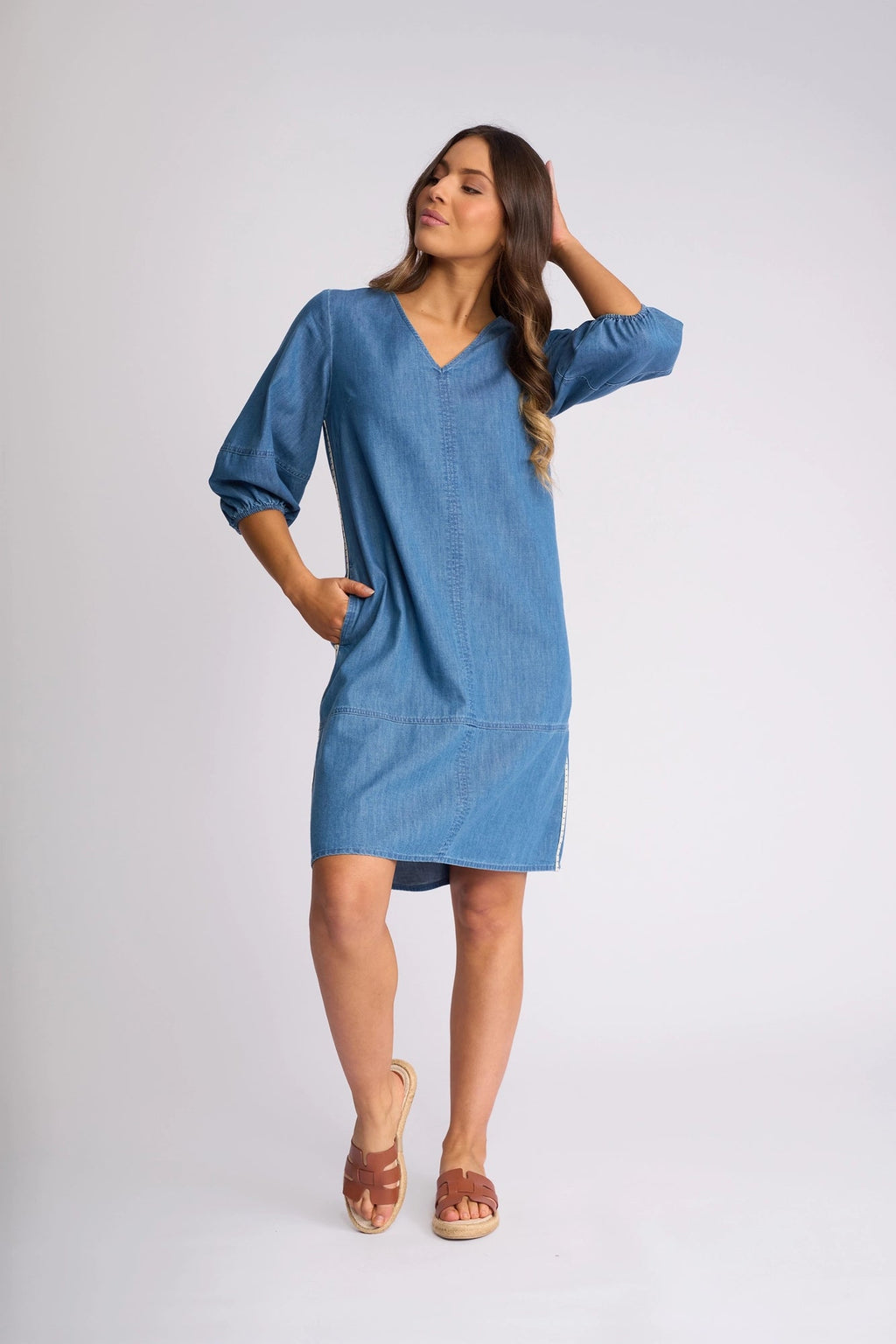 Vassalli Nevada Dress - Surf Blue in Surf Blue