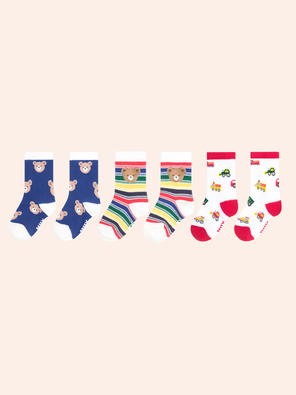 HUXBABY 3PK BOYS SOCKS in MULTI