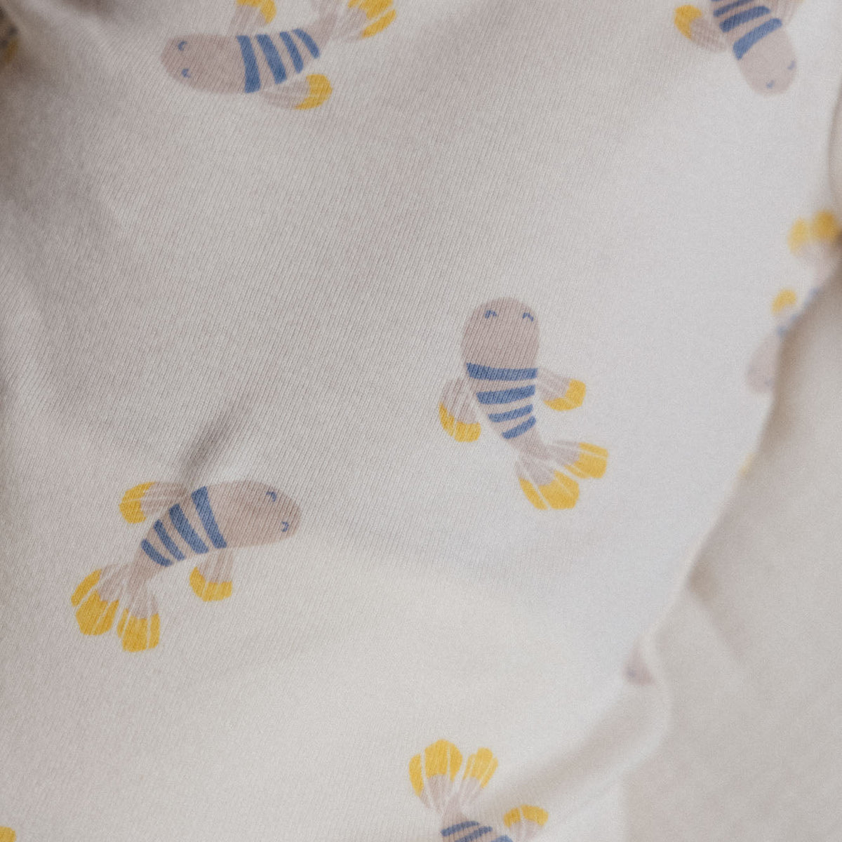 Nature Baby Short Sleeve Bodysuit in Fish Fable Print