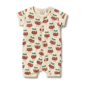Wilson and Frenchy Little Pudin Organic Rib Boyleg Zipsuit in Little Pudin
