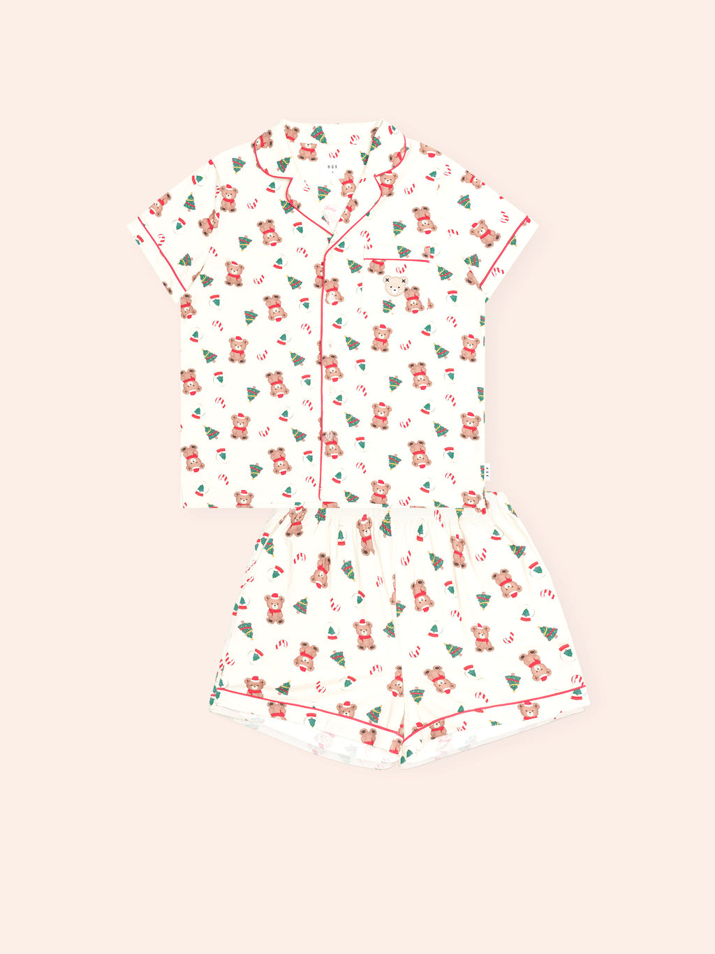 HUXBABY FESTIVE HUX ADULT PJ SET in EGGNOG