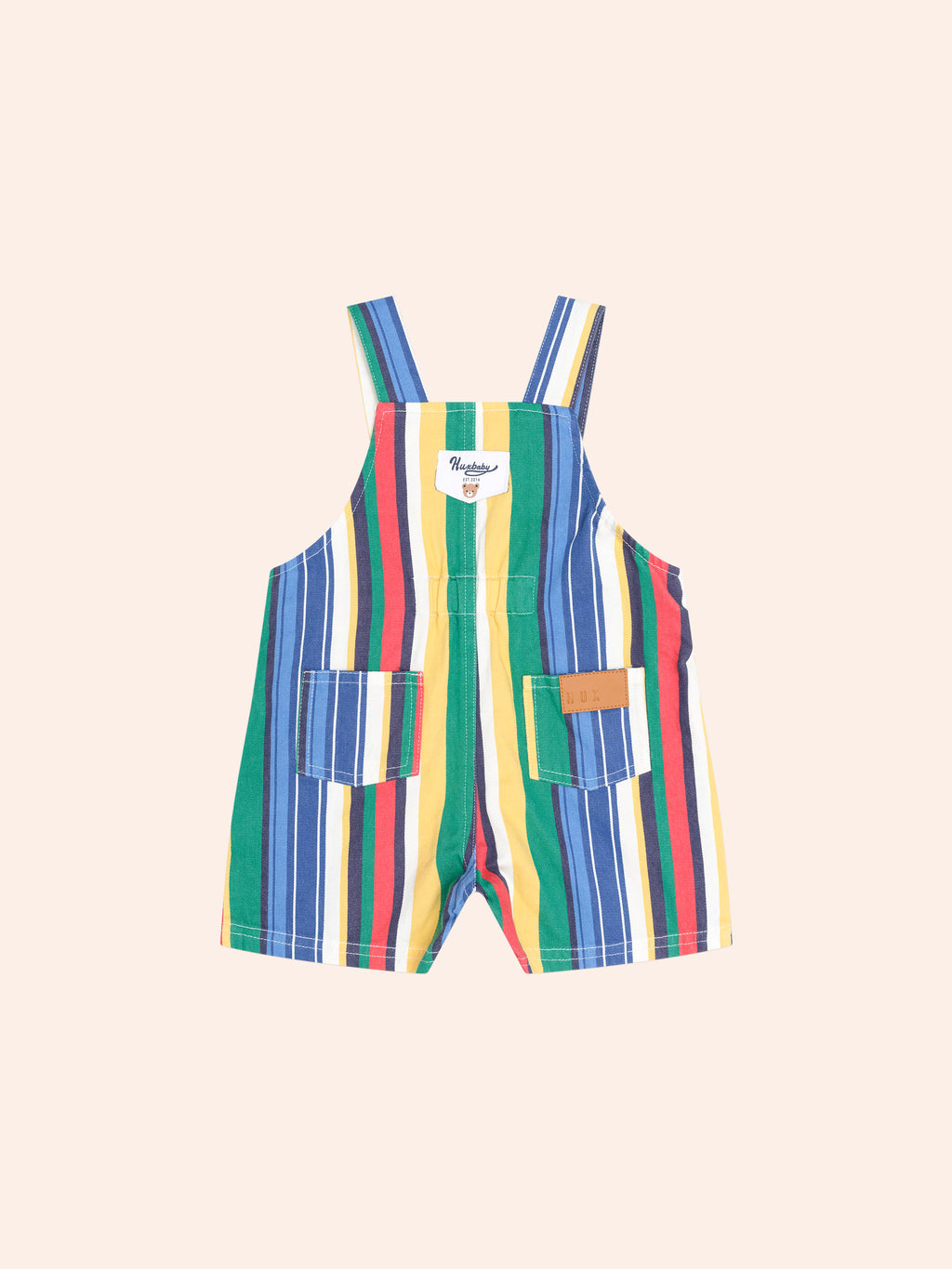 HUXBABY VARIEGATED STRIPE SHORTALL in MULTI