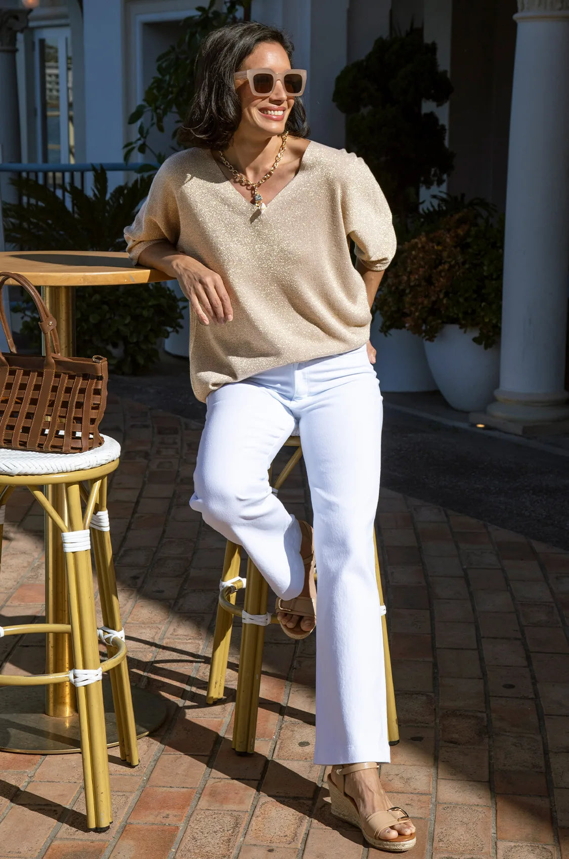 Carolina Dawn Knitted Top Gold in Default Title