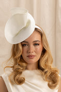 Morgan & Taylor Alexia Fascinator in White in white