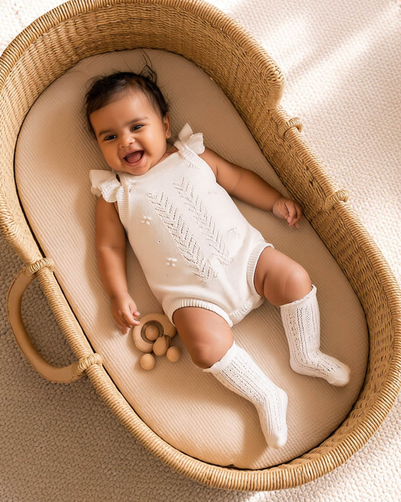 Fox & Finch ORGANIC CLOUD BOBBLE KNIT BODYSUIT in Single