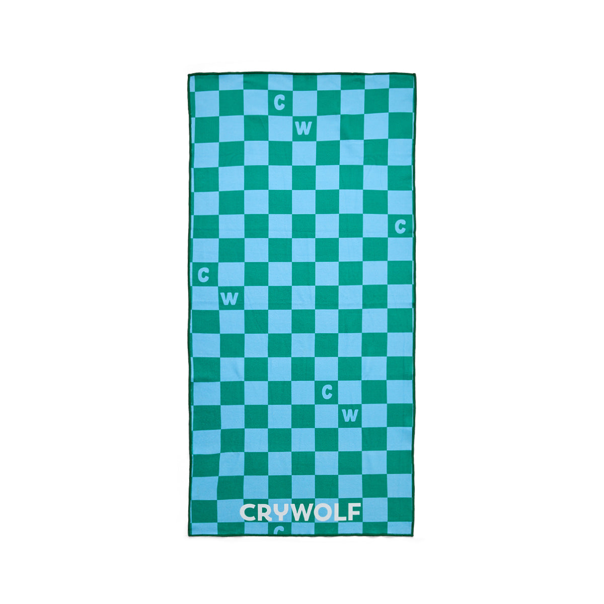 Crywolf RAPID DRY TOWEL Sea Green Check in Single